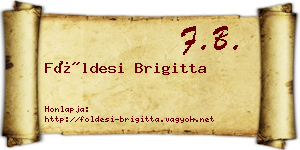Földesi Brigitta névjegykártya