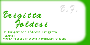 brigitta foldesi business card