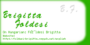 brigitta foldesi business card